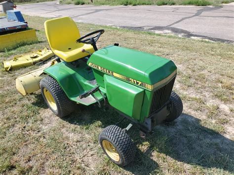 1982 John Deere 317 Lawn Tractor W Mower Tiller Blade BigIron Auctions