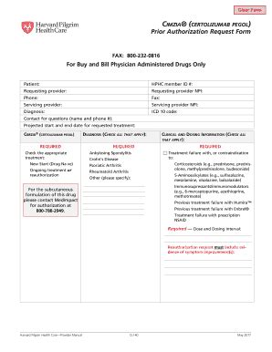 Harvard Pilgrim Prior Authorization Form Fill Online Printable