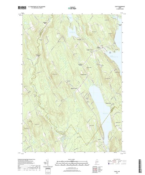 MyTopo Casco Maine USGS Quad Topo Map