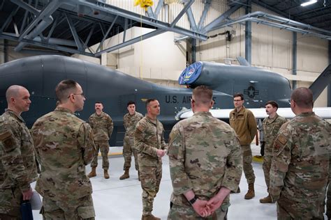 16th Air Force Command Chief Visits Grand Forks Air Force Base Grand