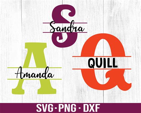 Split Monogram Svgsplit Monogram Fontsplit Alphabet Svg Etsy