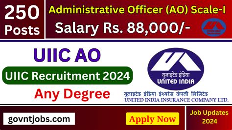 Uiic Ao Recruitment Apply Online For Administrative Officer