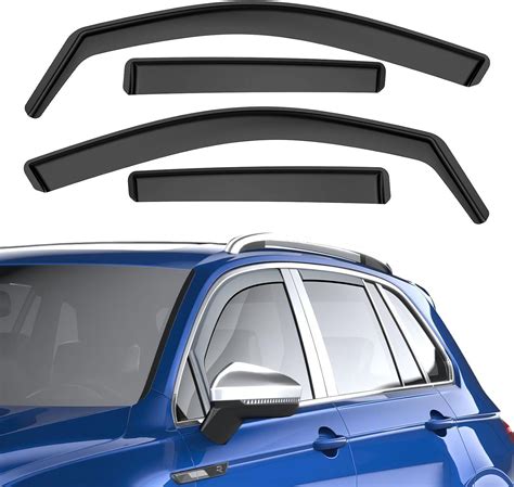 Aclong Black Wind Deflectors Rain Guards Window Visor Compatible With