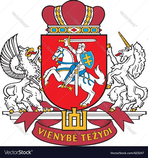 Image of coat of arms of lithuania Royalty Free Vector Image