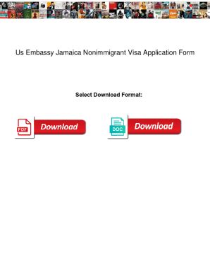 Fillable Online Us Embassy Jamaica Nonimmigrant Visa Application Form ...