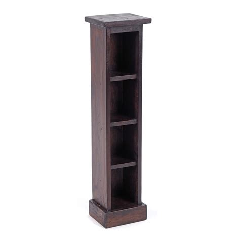 Buy Design Delights Rustic Wooden Cd Shelf Cd Tower Solid Mahogany