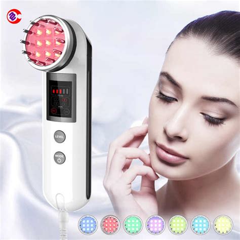 Face Skin Tight Cold Hot LED Light Therapy Machine Portable Face Care Device For Home Use Beauty