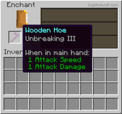 How to make an Enchanted Wooden Hoe in Minecraft