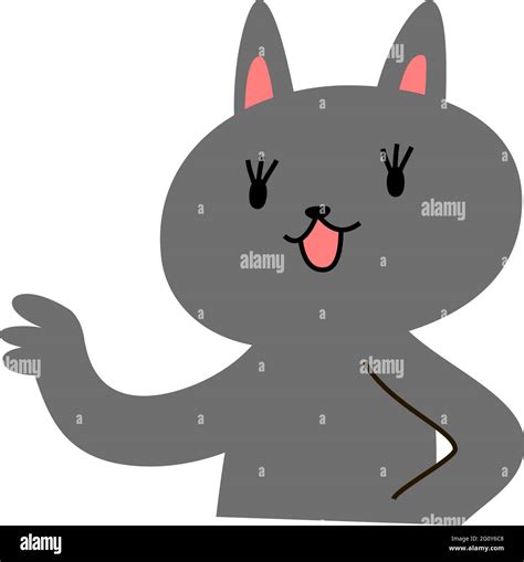 This is a illustration of cat that guides you by pointing your finger Stock Vector Image & Art ...