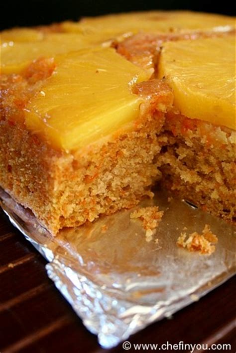 Pineapple Upside Down Cake Recipe With Carrot Chef In You