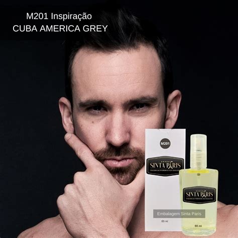 Perfume Contratipo Masculino M201 65ml Inspirado Em CUBA AMERICA GREY