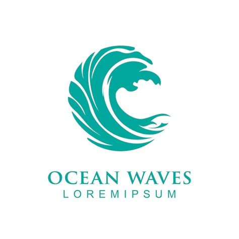 Logotipo Das Ondas Do Mar Vetor Premium