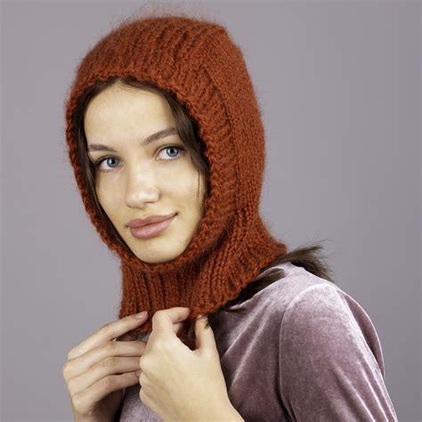 Mohair Balaclava Terracota Color Inspire Uplift