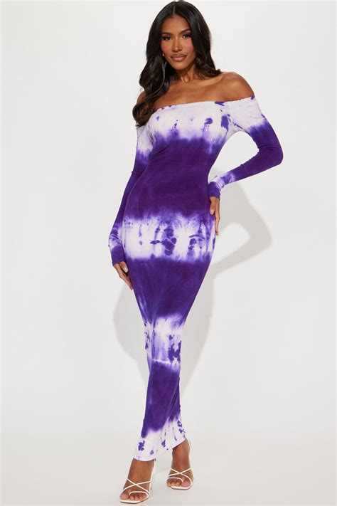 Eccentric Bizarre Maxi Dress Purplecombo Fashion Nova Dresses