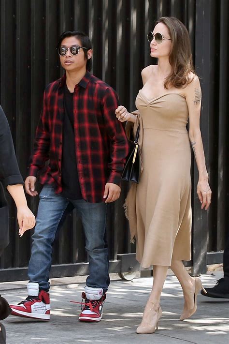 Angelina Jolie And Her Son Pax At Perch Restaurant 10 Gotceleb