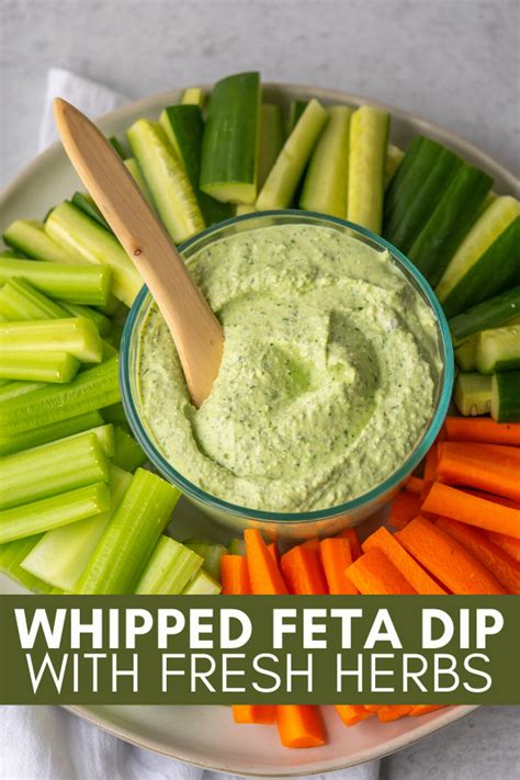 This Whipped Feta Dip With Fresh Herbs Is A Creamy Tart And Flavorful