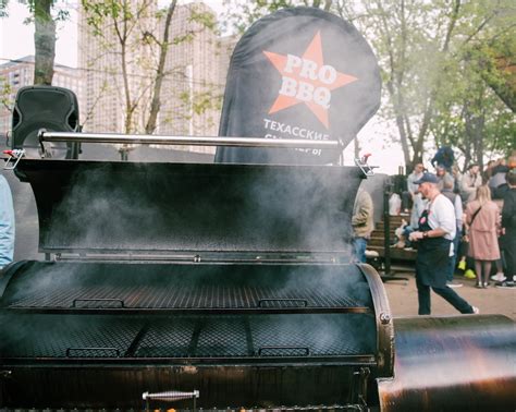 Профессиональный офсетный Смокер для бинеса ProBBQ Smokers модель L ...