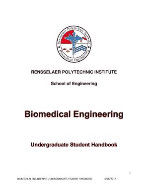 Fillable Online Biomedical Engineering Undergraduate Student Handbook