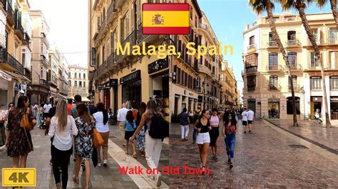 Walking Tour Malaga Spain 4K Virtual Tour Historic Center Malaga