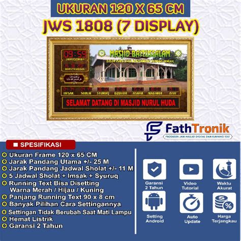 Jual Jam Masjid Digital Besar Jadwal Sholat Digital Jam Digital Masjid