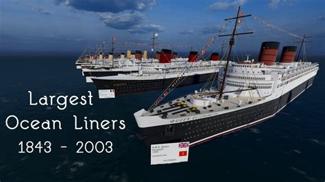 Largest Ocean Liners Length Comparison 3D YouTube