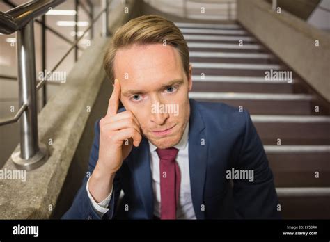 Man Sitting On Steps Thinking Hi Res Stock Photography And Images Alamy