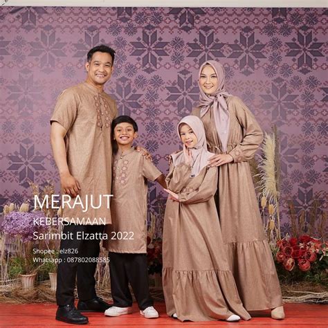 Jual Elzatta Sarimbit Kayana Baju Muslim Couple Keluarga Shopee Indonesia