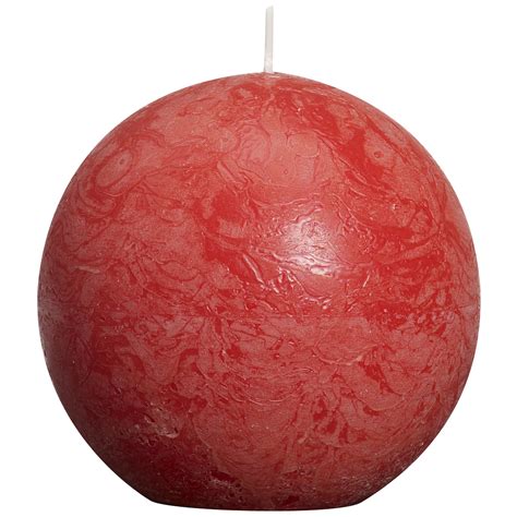 Bolsius Rustic Red Ball Candle Aprox 3 S R Trading Inc