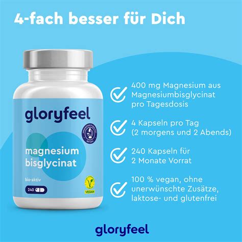 Gloryfeel Magnesiumbisglycinat Kapseln 240 St Shop Apotheke