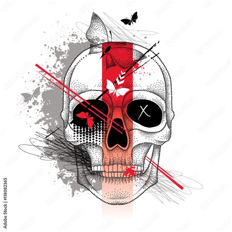 Abstract Skull Tattoo