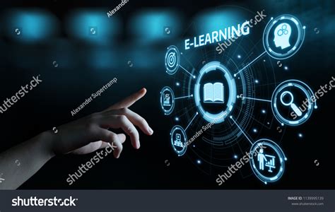 E Learning Education Internet Technology Webinar Online Stock Photo