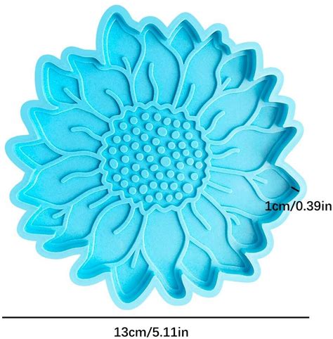 Sunflower Coaster Mold Set For Resin And Clay 2pc Silicone Etsy