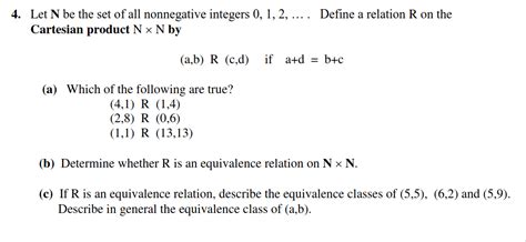 Solved Let N Be The Set Of All Nonnegative Integers 0 1 2 …