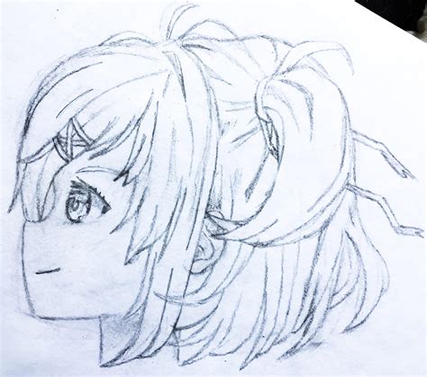 Happy Natsuki Rough Sketch Ddlc