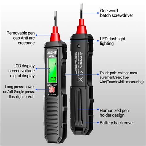 Compre Aneng Vd Voltaje Multifunci N Display Prest Pencil Zero