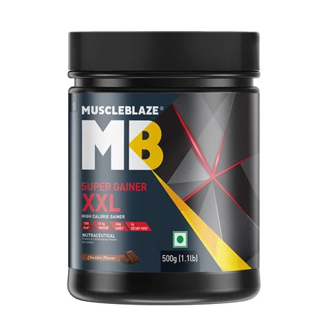 MuscleBlaze Super Gainer XXL Chocolate 500 G 1 1 Lb Amazon In