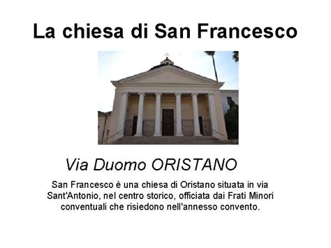 Le Chiese Di Oristano La Chiesa Di San