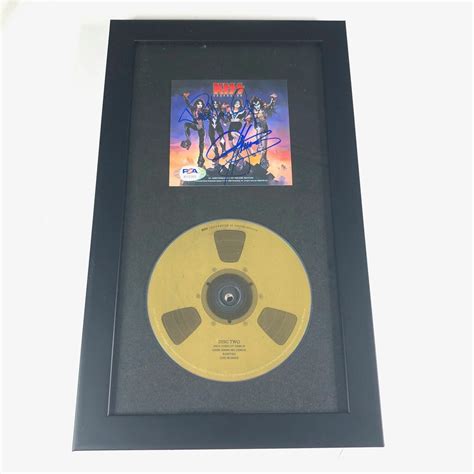 Kiss Signed Album Cd Cover Framed Psadna Autographed Destroyer