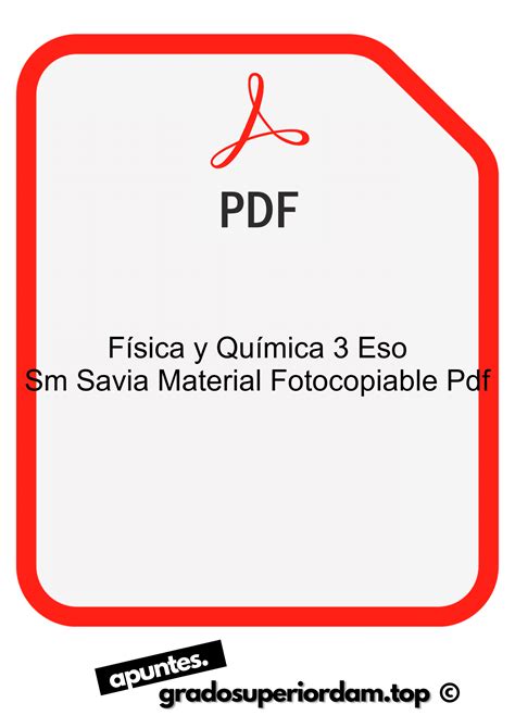 F Sica Y Qu Mica Eso Sm Savia Material Fotocopiable Pdf Mundoapuntes