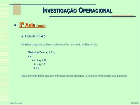 INVESTIGAÇÃO OPERACIONAL ppt carregar