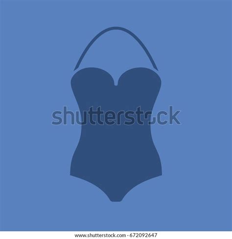 Swimsuit Glyph Color Icon Silhouette Symbol Stock Vector Royalty Free