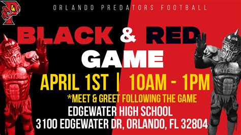 News ORLANDO PREDATORS TO PLAY RED BLACK GAME National Arena League