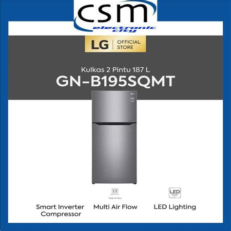 Jual Lg Gn B Sqmt Kulkas Pintu Smart Inverter Gnb Sqmt Gnb