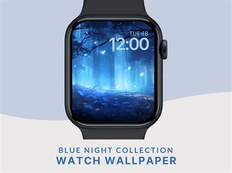 Blue Forest Watch Wallpaper Aesthetic Blue Apple Watch Face Wallpaper Enchanted Forest Wallpaper ...