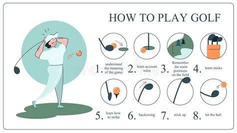 How To Play Golf Guide for Beginners Stock Vector - Illustration of ...