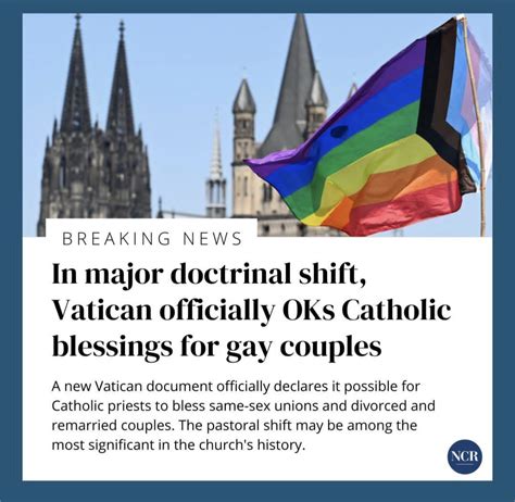 Same Sex Unions Can Receive Blessings From The Catholic Church R OpenChristian