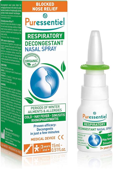 Puressentiel Respiratoire Spray Nasal Décongestionnant aux Huiles