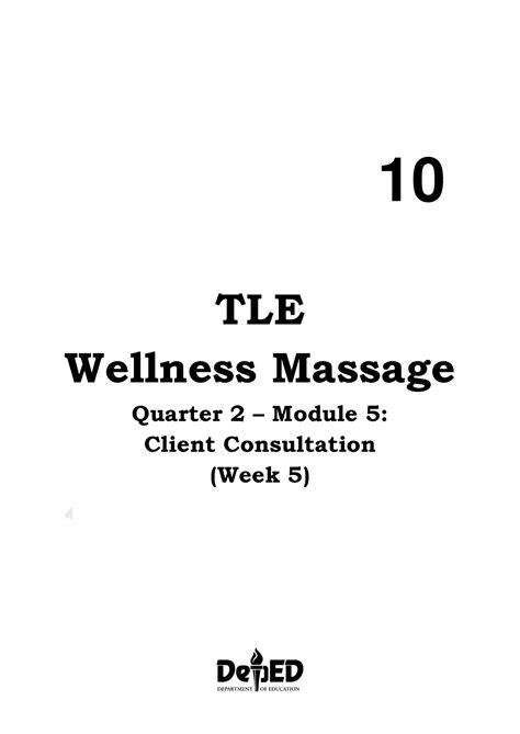 5 Q2 Tle Wellness Massage 10 Tle Wellness Massage Quarter 2 Module