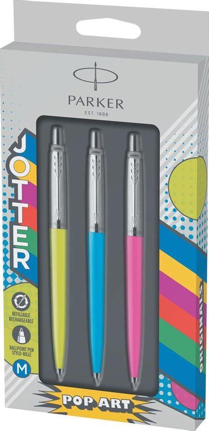 Parker Jotter Originals Pop Art Duo Verpakking Limoen Hemelsblauw