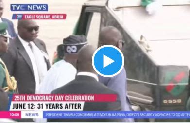 Democracy Day President Tinubu Falls While Boarding Presidential